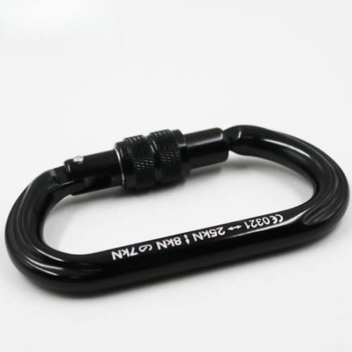 25KN航空鋁O型螺母鎖安全鉤登山扣 戶外高空攀登釦登山扣索降主索 25KN航空鋁O型螺母鎖安全鉤登山扣 戶外高空攀登釦登山扣索降主索