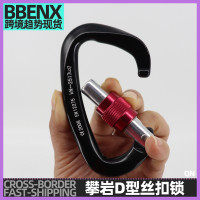 小D型主鎖戶外攀巖主鎖登山釦快掛釦 主鎖鎖釦攀巖安全釦掛鉤鎖具