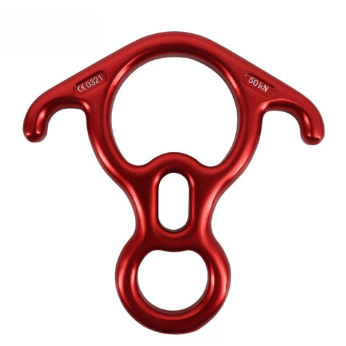 50KN戶外八字環緩降器索降攀岩登山扣下降器登山攀岩裝備高空作業