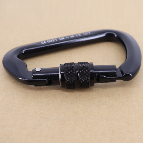 7075航空鋁D型安全鉤 30KN戶外登山攀山跳繖健身帶吊床釦安全掛鉤 7075航空鋁D型安全鉤 30KN戶外登山攀山跳繖健身帶吊床釦安全掛鉤