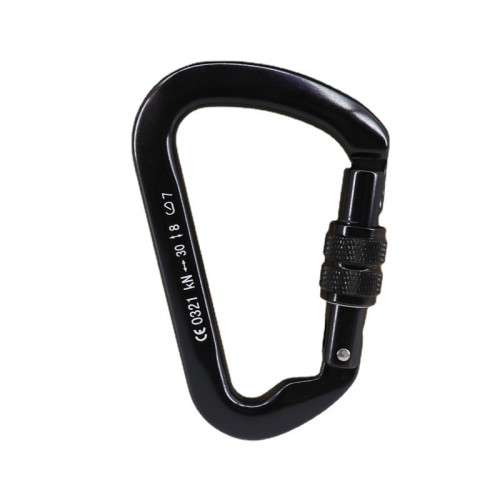 7075航空鋁D型安全鉤 30KN戶外登山攀山跳繖健身帶吊床釦安全掛鉤 7075航空鋁D型安全鉤 30KN戶外登山攀山跳繖健身帶吊床釦安全掛鉤