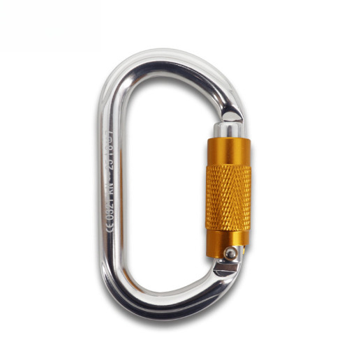 25KN戶外攀岩登山防墜落安全自動主鎖鋁鎖主鎖鋁合金自動鎖登山扣