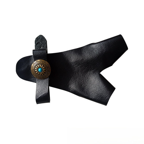 射箭護具射擊牛皮護手傳統射箭護具射箭護手套戶外射箭手指保護套