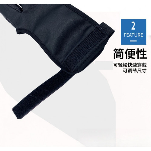牛皮手套護指射擊射箭傳統反曲三指射擊手套狩獵瞄準弓箭裝備指套 牛皮手套護指射擊射箭傳統反曲三指射擊手套狩獵瞄準弓箭裝備指套