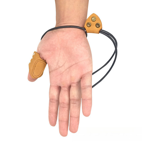 頭層牛皮射箭扳指拉繩扳指傳統弓反曲弓扳指傳統弓箭蒙古撒放護指