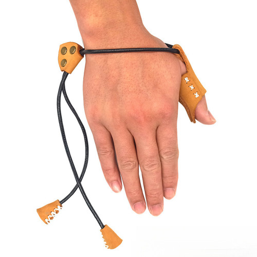 頭層牛皮射箭扳指拉繩扳指傳統弓反曲弓扳指傳統弓箭蒙古撒放護指