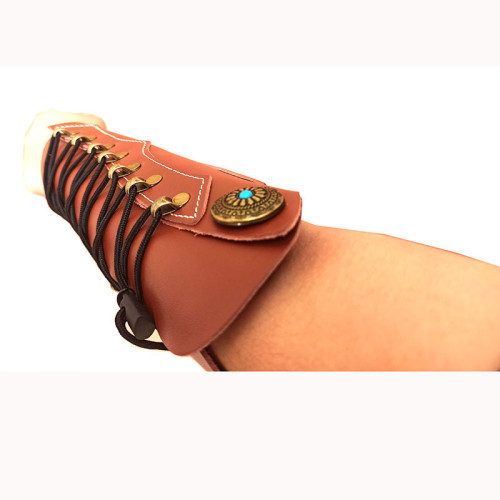 護指複合反曲弓箭蒙古射擊護手護腕牛皮弓箭護臂套牛皮霸王護臂套