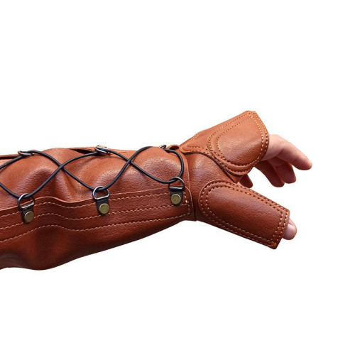 反曲美獵弓羅賓漢射箭護手護臂射擊射箭傳統弓箭護具護手一體皮革 反曲美獵弓羅賓漢射箭護手護臂射擊射箭傳統弓箭護具護手一體皮革