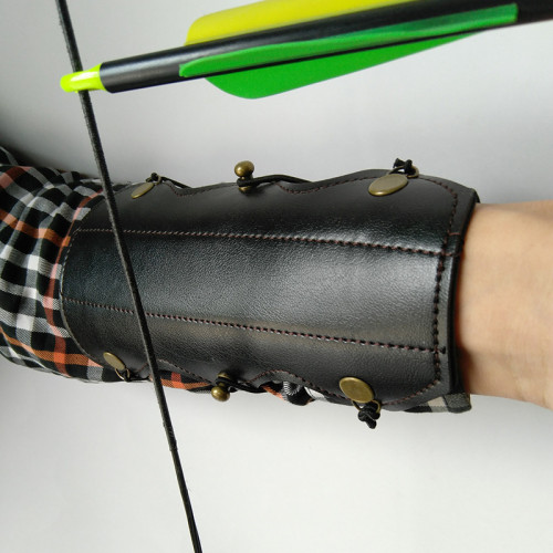 PU皮黑狐護臂傳統射擊弓箭護臂黑色射箭護臂戶外射擊護具傳統弓箭 PU皮黑狐護臂傳統射擊弓箭護臂黑色射箭護臂戶外射擊護具傳統弓箭