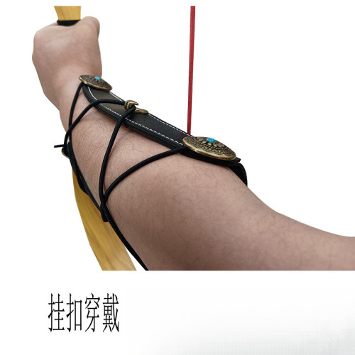 弓箭射箭射擊護具傳統美獵反曲競技可調松緊弓箭美獵弓複合弓護臂