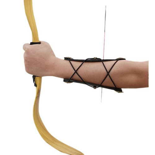 弓箭射箭射擊護具傳統美獵反曲競技可調松緊弓箭美獵弓複合弓護臂