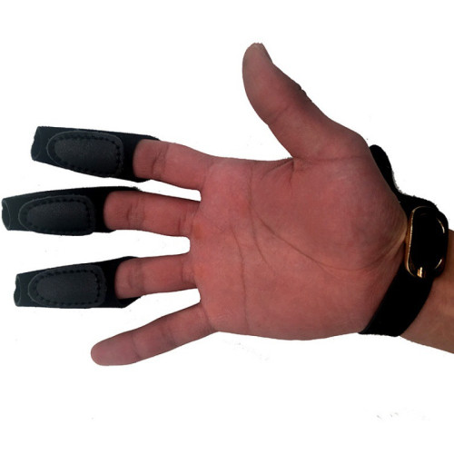 黑色反絨毛護指射箭傳統反曲弓箭傳統美獵三指護指地中海式護指套 黑色反絨毛護指射箭傳統反曲弓箭傳統美獵三指護指地中海式護指套