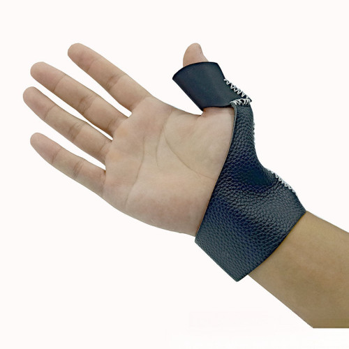 反曲弓箭牛皮扳指便捷耐磨護手射箭運動護具護指手套弓箭拇指保護