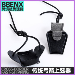 弓箭器材黑色超纖大上弦繩上弦器反曲弓美獵傳統弓上弦繩弓箭器材