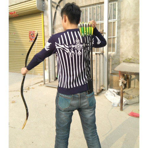 超纖箭囊可攜式口袋式超輕反曲弓箭囊戶外可攜式真牛皮箭袋箭囊弓箭袋