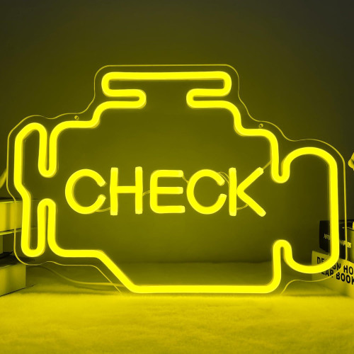 檢查引擎掛牆氛圍裝飾臥室布置車庫霓虹燈油箱造型燈創意燈飾 檢查引擎掛牆氛圍裝飾臥室布置車庫霓虹燈油箱造型燈創意燈飾