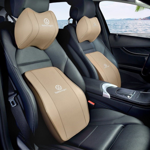 汽車頭枕記憶棉護頸枕全皮汽車腰靠速騰邁騰途觀L帕薩特寶來 汽車頭枕記憶棉護頸枕全皮汽車腰靠速騰邁騰途觀L帕薩特寶來