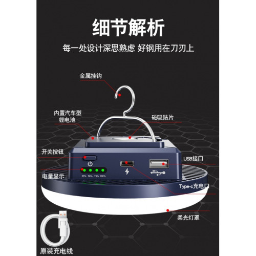 JR戶外充電照明燈超長續航超亮露營燈野營帳篷營地燈停電應急燈具 JR戶外充電照明燈超長續航超亮露營燈野營帳篷營地燈停電應急燈具