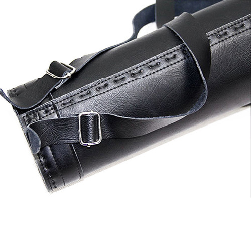 肩背式牛皮箭袋黑色皮革箭筒箭囊反曲弓傳統弓箭包大容量弓箭箭囊