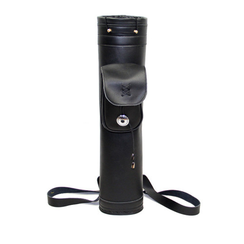 肩背式牛皮箭袋黑色皮革箭筒箭囊反曲弓傳統弓箭包大容量弓箭箭囊