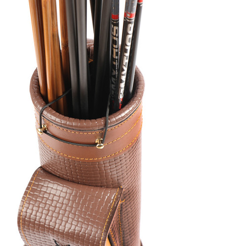 棕色牛皮箭袋肩背式箭囊箭筒戶外直拉弓反曲弓弓箭皮箭袋射箭箭囊