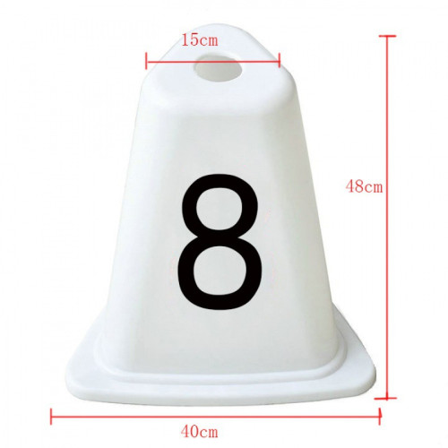 ABS道次墩塑膠三角形道次牌1-8號田徑跑道分道牌短跑長跑分道桶牌 ABS道次墩塑膠三角形道次牌1-8號田徑跑道分道牌短跑長跑分道桶牌