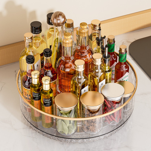 旋轉調料品置物架廚房油鹽醬醋調料盤托盤用品大全收納盒調料架子 旋轉調料品置物架廚房油鹽醬醋調料盤托盤用品大全收納盒調料架子