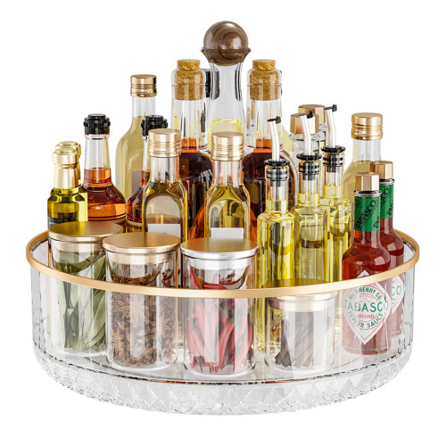 旋轉調料品置物架廚房油鹽醬醋調料盤托盤用品大全收納盒調料架子 旋轉調料品置物架廚房油鹽醬醋調料盤托盤用品大全收納盒調料架子