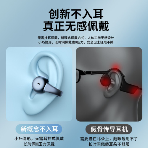 耐也新款藍牙耳機不入耳掛耳式夾耳無線運動跑步開放式耳機 耐也新款藍牙耳機不入耳掛耳式夾耳無線運動跑步開放式耳機