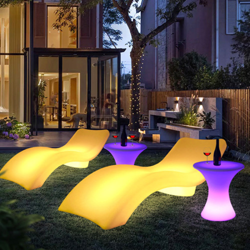 LED發光躺椅戶外泳池沙發庭院溫泉單人沙灘椅網紅充電防水休息椅 LED發光躺椅戶外泳池沙發庭院溫泉單人沙灘椅網紅充電防水休息椅
