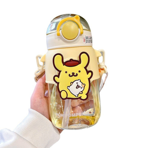 可愛吸管塑膠杯女生高顔值水杯可攜式新款卡通斜背萌兒童塑膠杯子 可愛吸管塑膠杯女生高顔值水杯可攜式新款卡通斜背萌兒童塑膠杯子