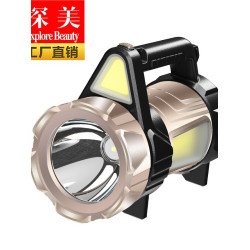 新款大功率USB充電應急救援燈 LED手搖髮電戶外遠射手提式探照燈