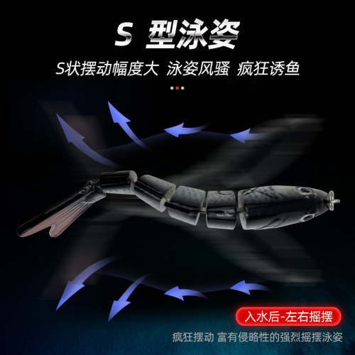 路亞多節魚餌10cm 下沉仿生6節硬餌仿真假餌斷節硬餌釣魚漁具假餌 路亞多節魚餌10cm 下沉仿生6節硬餌仿真假餌斷節硬餌釣魚漁具假餌