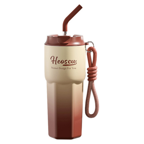 恩爾美咖啡杯陶瓷內膽保溫杯大容量女生可攜式吸管水杯茶水分離杯子 恩爾美咖啡杯陶瓷內膽保溫杯大容量女生可攜式吸管水杯茶水分離杯子