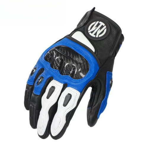 摩托車冬季真皮手套戶外越野靈敏觸控螢幕手套機車碳纖維手套護掌護指 摩托車冬季真皮手套戶外越野靈敏觸控螢幕手套機車碳纖維手套護掌護指