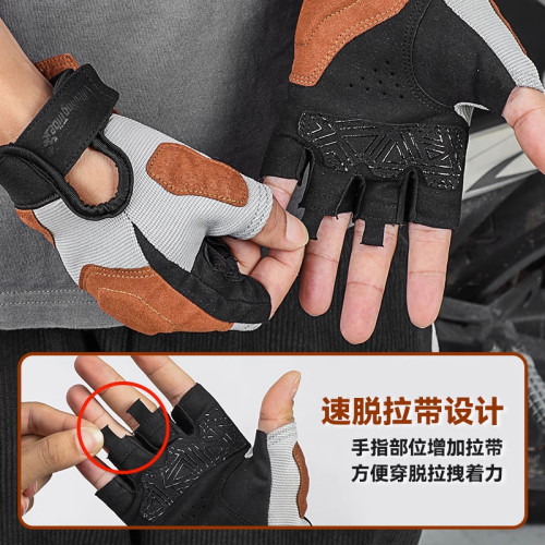 摩托車手套男女戶外運動半指手套騎行訓練機車半指手套 摩托車手套男女戶外運動半指手套騎行訓練機車半指手套