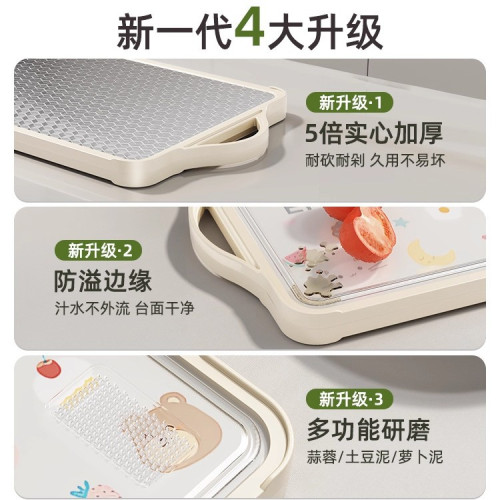 不鏽鋼菜板防黴抗菌家用砧板粘板案板廚房專用雙面水果佔板切菜板 不鏽鋼菜板防黴抗菌家用砧板粘板案板廚房專用雙面水果佔板切菜板