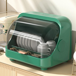 消毒碗碟置物架廚房家用碗筷瀝水收納台面帶蓋裝餐具碗盤小型碗櫃