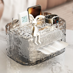 紙巾盒客廳家用桌面輕奢高級感多功能創意餐巾紙遙控器收納抽紙盒