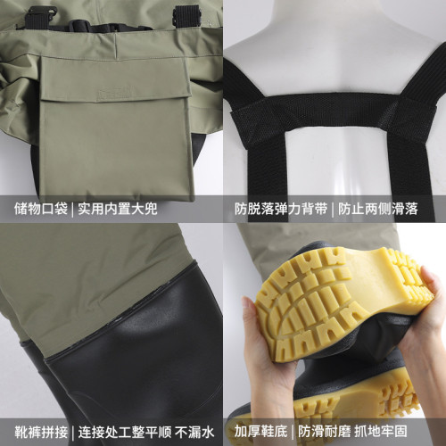 塔斯隆下水褲超輕透氣半身加厚防水涉水抓捕魚連體半身叉服垂釣魚 塔斯隆下水褲超輕透氣半身加厚防水涉水抓捕魚連體半身叉服垂釣魚