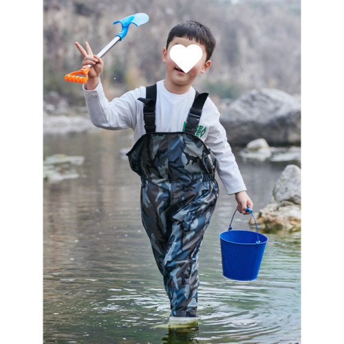 兒童涉水褲背帶褲全身防水服連體沙灘趕海下水褲抓魚玩水幼兒園沙 兒童涉水褲背帶褲全身防水服連體沙灘趕海下水褲抓魚玩水幼兒園沙