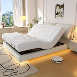 大象耳朵懸浮床多功能電動床意式輕奢真皮床全自動智能升降雙人床