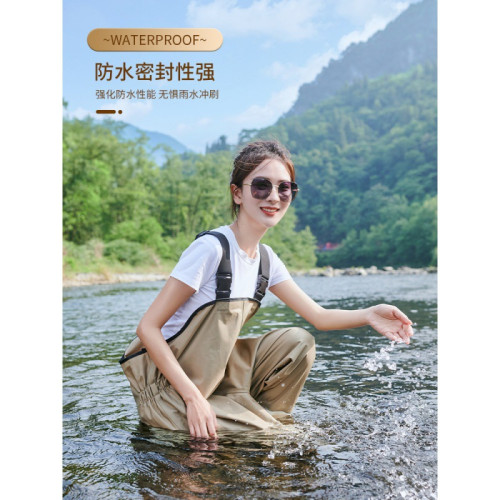 女士尼龍下水褲半身連體抓捕魚沙灘雨鞋防水雨褲防水衣服防水背帶 女士尼龍下水褲半身連體抓捕魚沙灘雨鞋防水雨褲防水衣服防水背帶