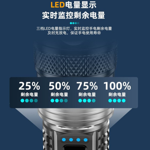 抖音爆款強光手電筒超亮變焦迷你可攜式戶外家用多功能手電筒