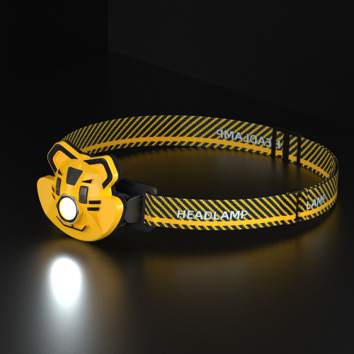 新款卡通老虎戶外折曡LED頭燈 可充電可攜式騎行強光電筒 新款卡通老虎戶外折曡LED頭燈 可充電可攜式騎行強光電筒