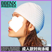 時尚泳帽加大成人款遊泳帽矽膠水滴遊泳帽防水防滲長髮多色遊泳帽