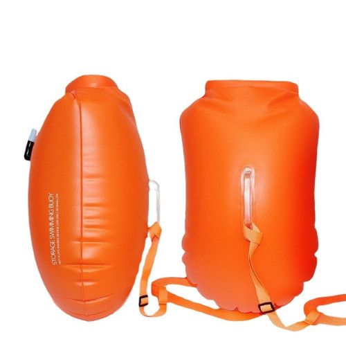 JR遊泳浮漂充氣包跟屁蟲浮標充氣式救生包加厚潛水遊泳包漂浮包