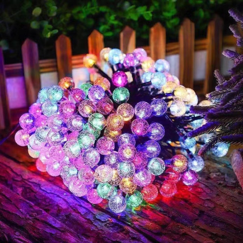 LED太陽能氣泡球圓球彩燈閃燈串燈戶外滿天星聖誕節日裝飾小彩燈 LED太陽能氣泡球圓球彩燈閃燈串燈戶外滿天星聖誕節日裝飾小彩燈