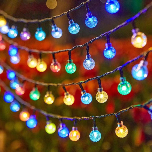 LED太陽能氣泡球圓球彩燈閃燈串燈戶外滿天星聖誕節日裝飾小彩燈 LED太陽能氣泡球圓球彩燈閃燈串燈戶外滿天星聖誕節日裝飾小彩燈