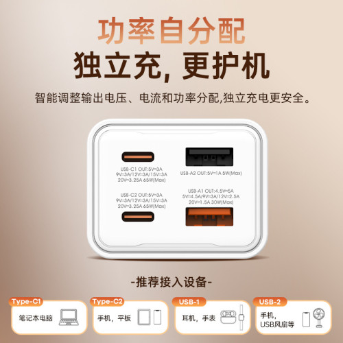 remax 大功率桌面排插多口Type-C快充頭 65W充電變壓器電腦充電頭 remax 大功率桌面排插多口Type-C快充頭 65W充電變壓器電腦充電頭